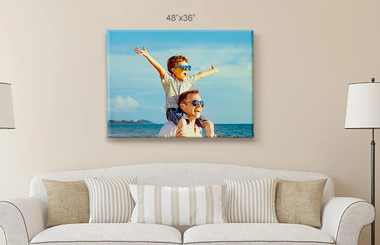 Personalisiertes Fotoleinwanddruck von Printerpix|Collage-Leinwanddruck von zwei glücklichen Freundinnen|Leinwanddruckgrößen|Mutter küsst liebevoll ihren kleinen Sohn auf Leinwanddruck|Galeriewand mit Leinwanddrucken|Leinwanddruck eines Paares, das seinen Urlaub genießt|||||