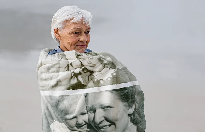 Eine Fotodecke, für ihre Oma