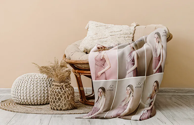 Personalisierte Foto-Decke – Mit Eigenem Bild & Text, Kuscheliger Flanell, Geschenk Für Papa, Mama, Opa