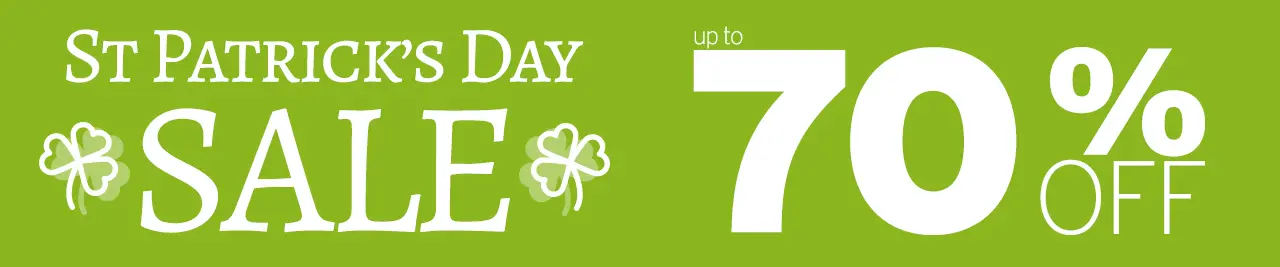 St. Patrick's Day Sale bis zu 70% RABATT