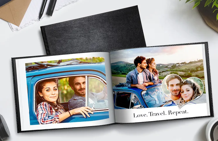 Customized Printerpix Photo Book with Leather Cover and Personalized Design