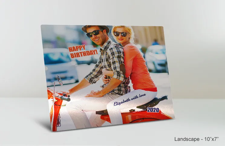 10x7 Metal Photo for Birthday