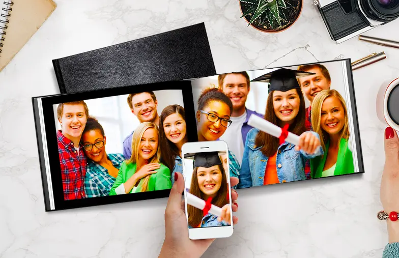 Custom Printerpix Leather-Bound Photo Book with Personalised Design