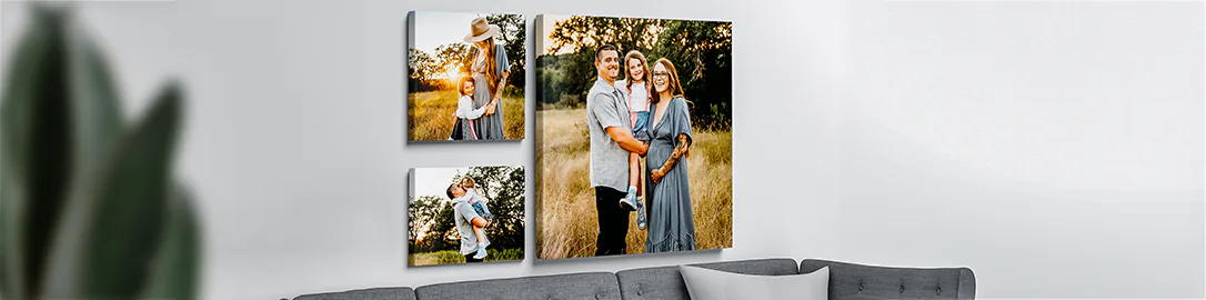 Collage-Leinwanddruck von zwei glücklichen Freundinnen