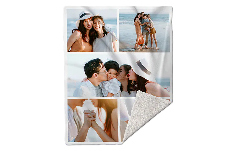 Printerpix Photo Blanket with Family Photos