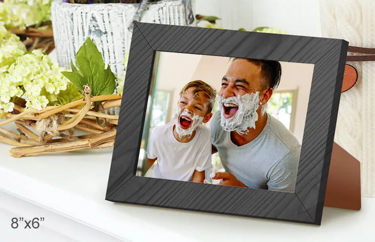 8x6 framed photo of father and son