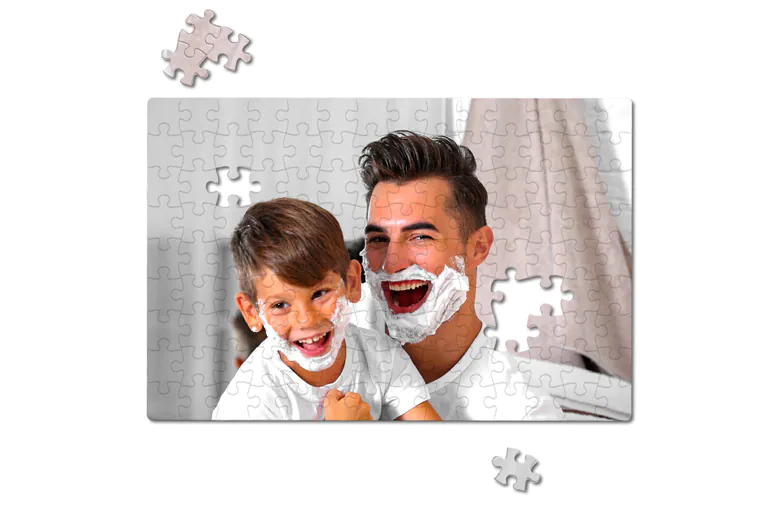 Close-up of Family Cardboard Puzzle