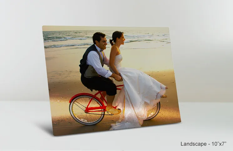 10x7 Metallprint Hochzeit
