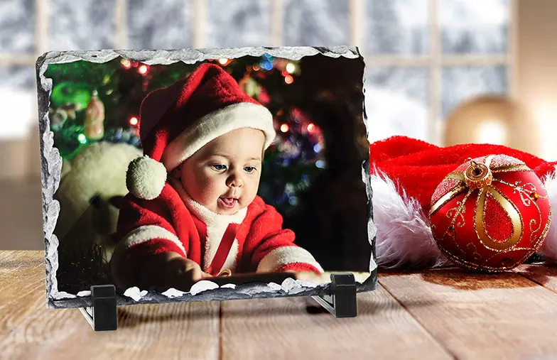 Stone Foto-Stein|Steinplatte|Seitenansicht der Steinplatte mit Baby, Mama und Papa|zwei junge Menschen auf einem Stein gedruckt|Personalisierter Geschenkstein mit Bild||||||