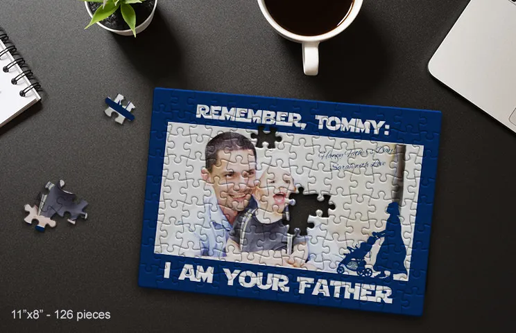I am your Father - Cardboard Puzzle on the Table