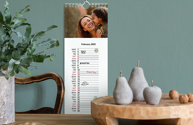 Schlanker Fotokalender
