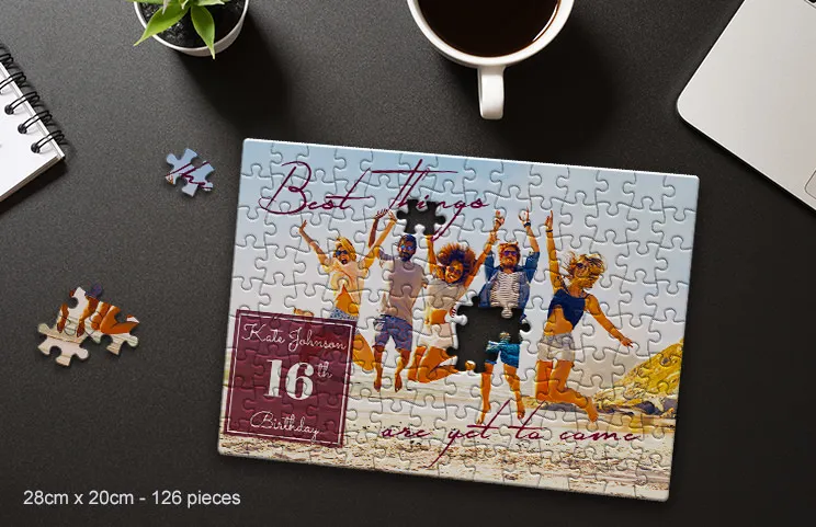 Cardboard Puzzle Birthday Lifestyle