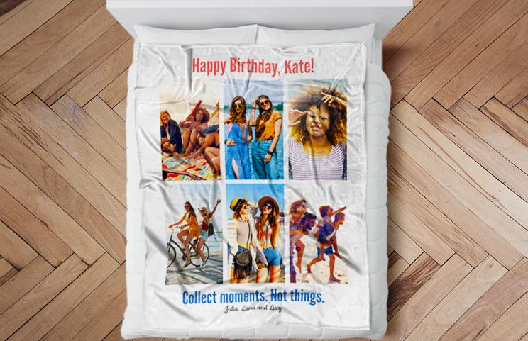 Birthday Blanket with Friends Collage XL