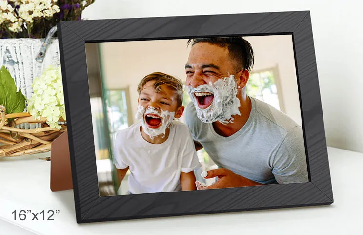 16x12 framed photo of father and son