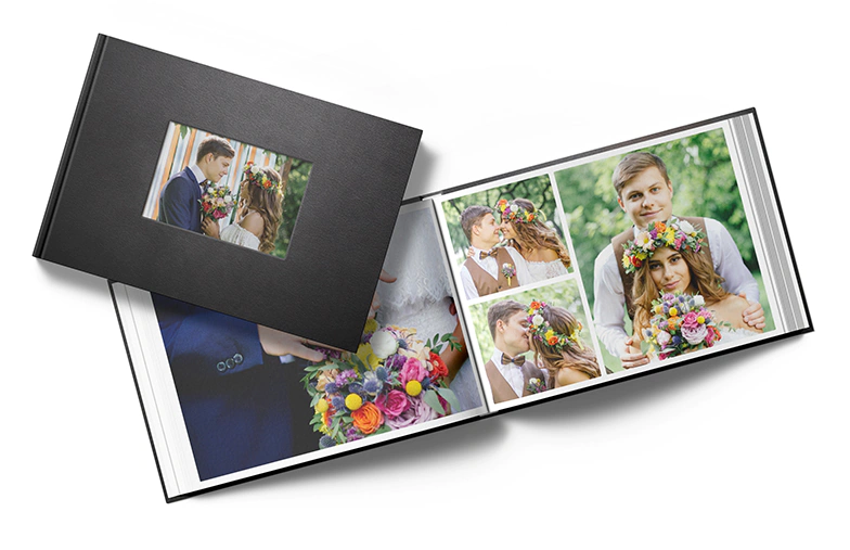 Window cut-out photo books