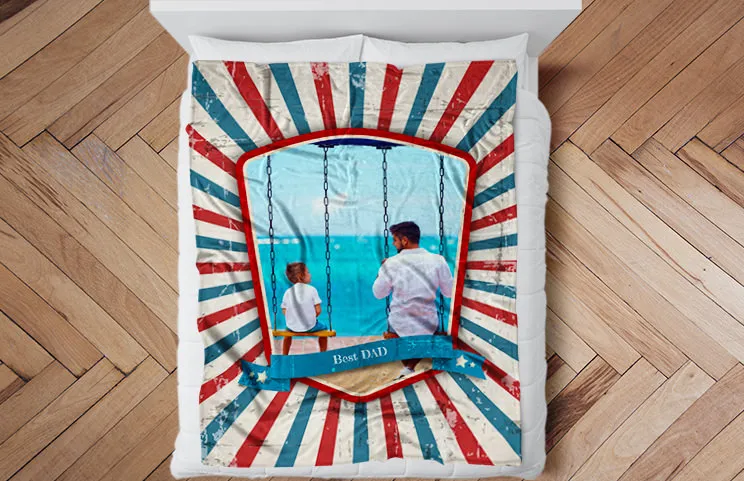 Superhelden-Papa-Decke - XL