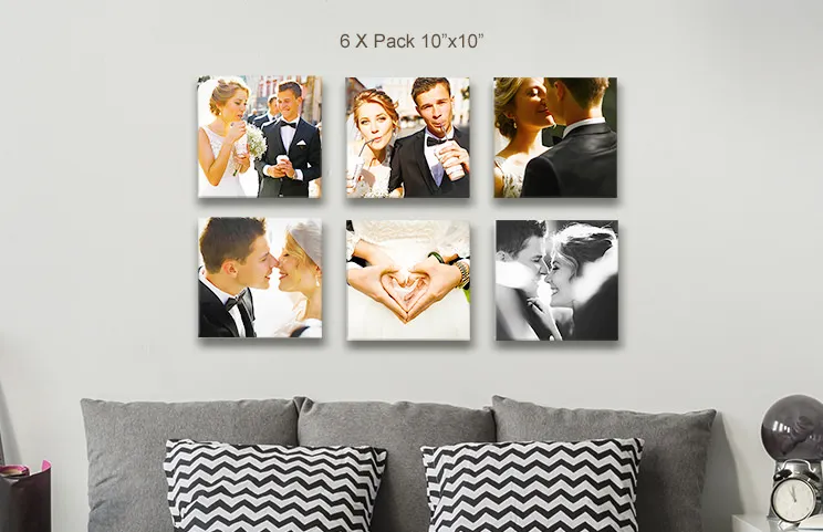 6-Pack Canvas Prints for Weddings