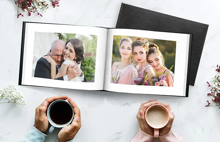 Hochzeits- und Brautfotos in einem individuell bedruckten Fotoalbum von Printerpix
