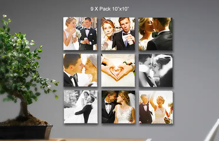 9-Pack Canvas Prints for Weddings