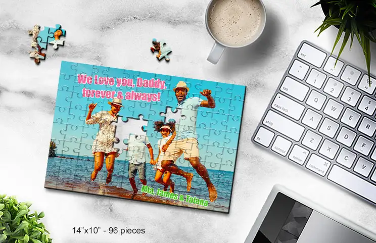 14x10 Puzzle of the Family at the Beach