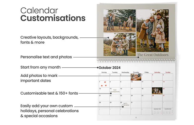 Personalisiertes Küchenkalender
