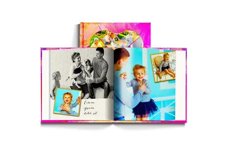 Lila Baby-Fotobuch