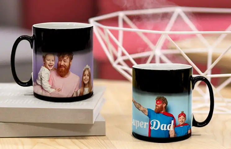 Hand holding magic mug