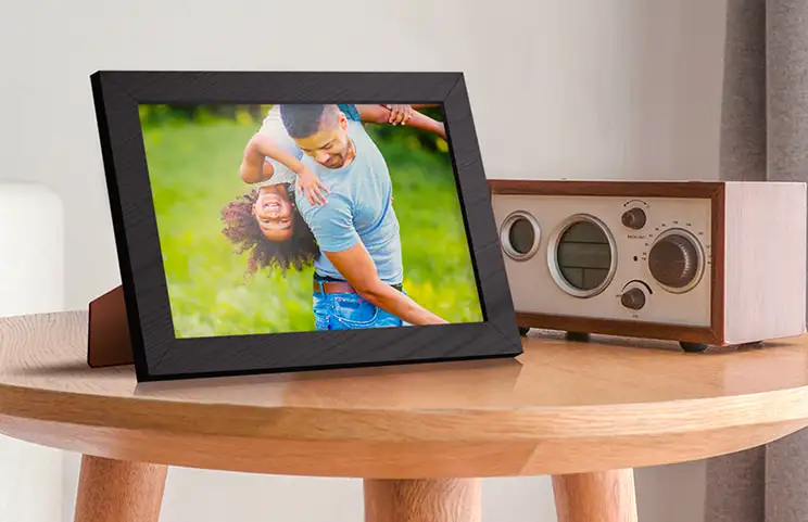 Framed photo on the table
