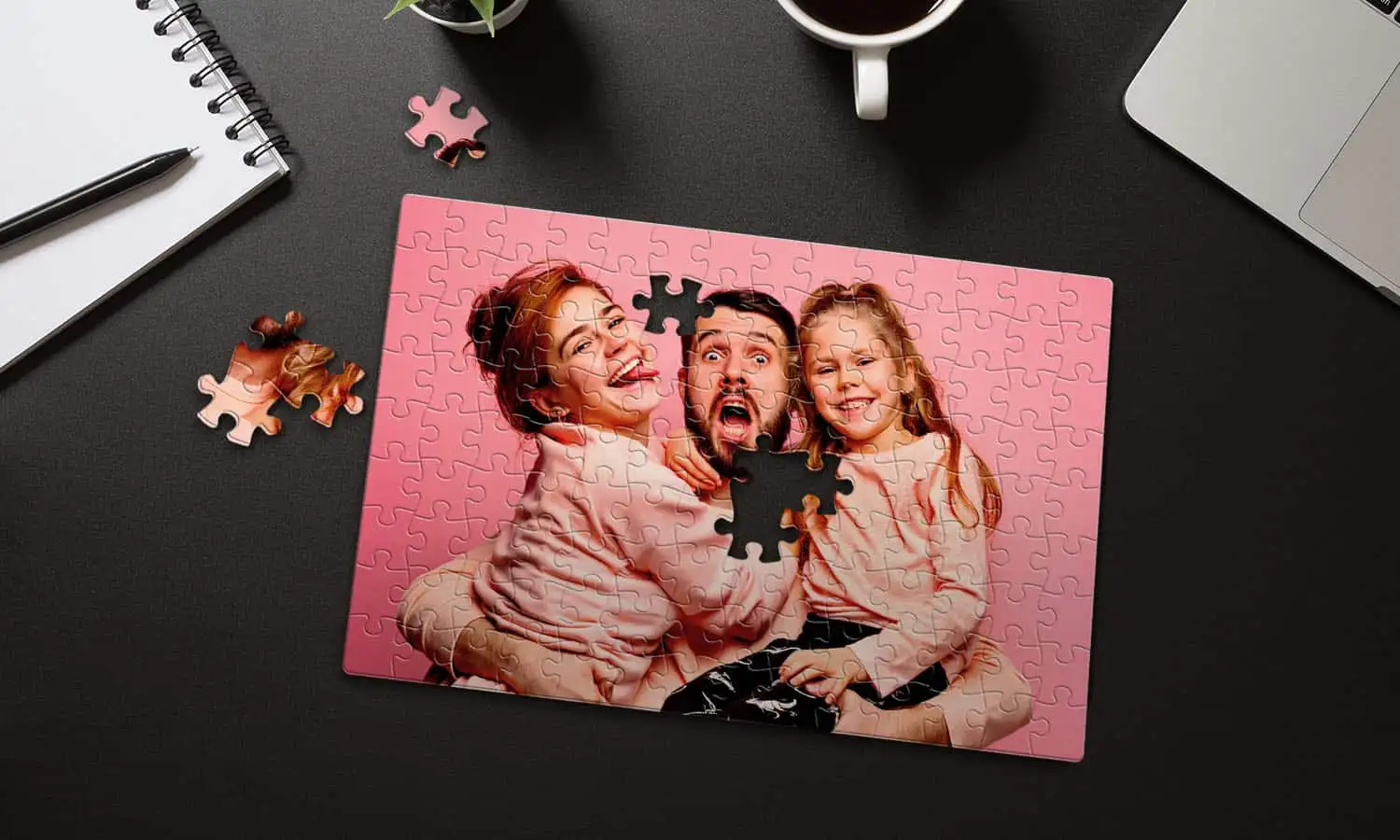 personalised cardboard puzzle with family picture