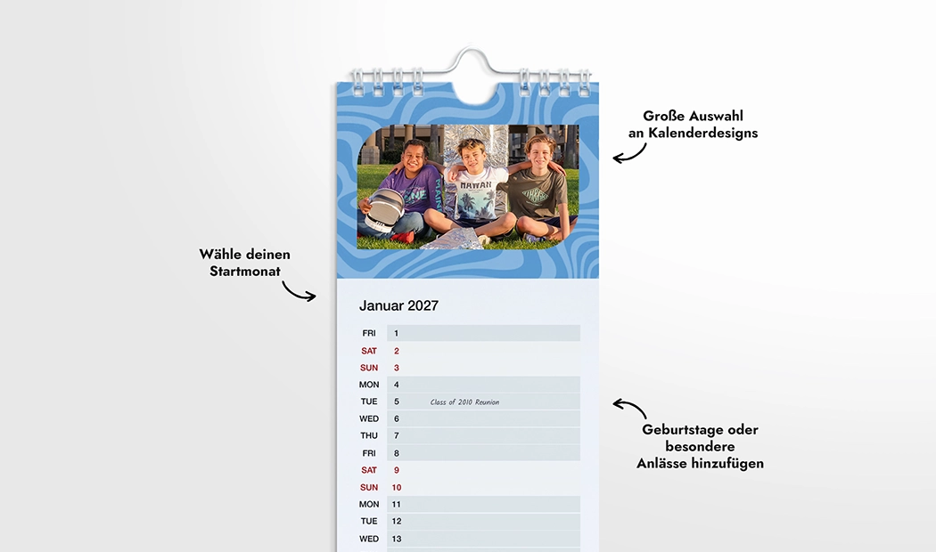 Personalisierte Kalender
