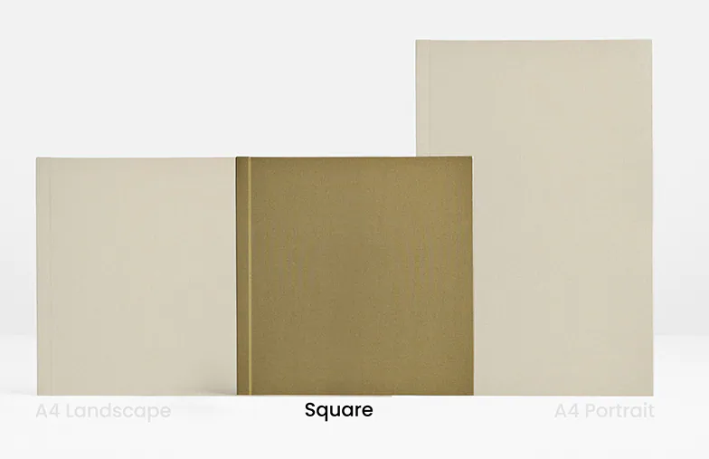 Layflat Fotoalbum mit Stoffeinband