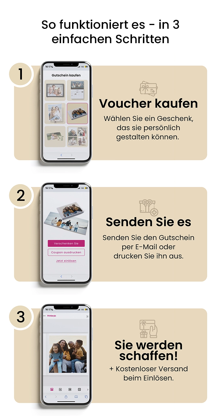 Verschenken Sie einen Gutschein in 3 einfachen Schritten