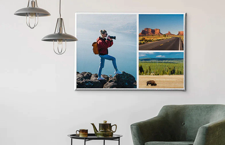 Collage-Leinwanddrucke: Sie können sich nicht für ein einzelnes Foto entscheiden? Kombinieren Sie alle Fotos mit individuellen Collage-Leinwanddrucken zu einem einzigen Meisterwerk.